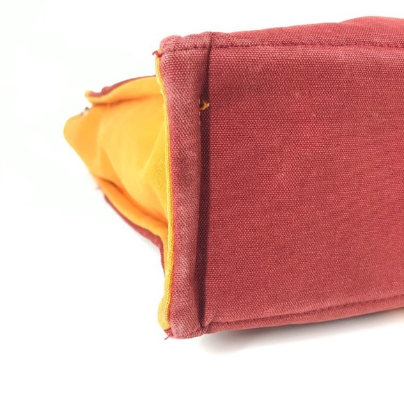 HERMES French Festival Hawaii 2002 Two-tone Foul Tou MM Tote Bag, Cotton, Ora... - Picture 6 of 16